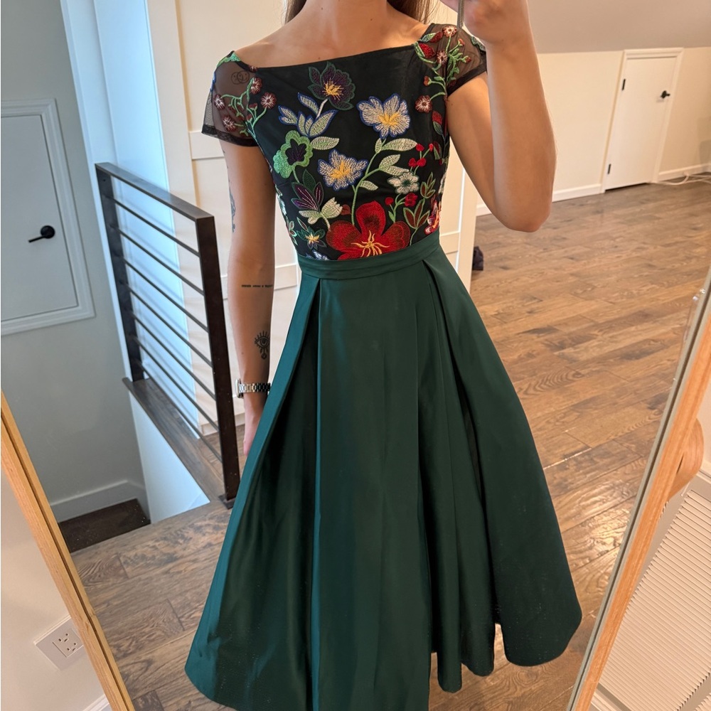Elegant Floral Embroidered Dress